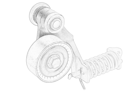 Transmisie - Intinzator curea transmisie potrivit AUDI A8 D4, Q7; VW TOUAREG 4.2D 05.09-03.18