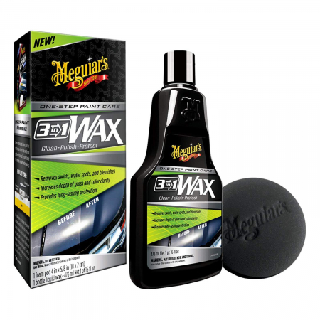 Cosmetice auto - Kit ceara auto 3 in 1 MEGUIARS 473ml