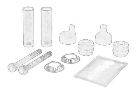 Piese Auto - Kit reparare etrier (capac protector, manșoane cu șuruburi, suruburile de montare) Fata Dreapta/Stanga