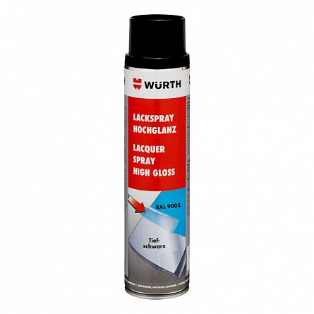 Solutii tehnice - Lac spray negru f.lucios 9005 Wurth