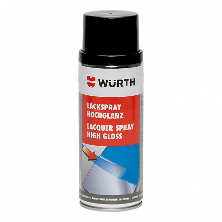 Solutii tehnice - Lac spray negru lucios 9005 Wurth