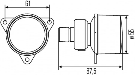 Semnalizator lateral stanga/dreapta (culoare sticla: fumuriu) NEOPLAN CENTRO, TOUR, TREND VOLVO 7700, 9700, 9900, B 12, B 9 dupa 1992 [1]