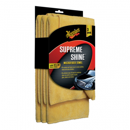 Cosmetice auto - LAVETA INDEPARTARE POLISH   40 x 63CM  3 BUC  SUPREME SHINE MICROFIBER - MEGUIARS
