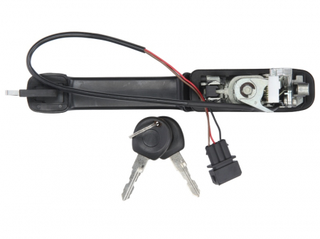 Maner usa Fata Dreapta cu cheie, exterior, fara inchidere centralizata, cu cheie, cu incuietoare, cu cablu/cabluri, negru potrivit VW PASSAT B3/B4 1.6-2.9 1988-1997 [1]