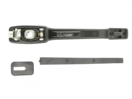 Maner usa Fata Stanga exterior, cu locas incuietoare, crom/negru potrivit VW CADDY I, GOLF II, JETTA II, PASSAT B2, POLO, POLO CLASSIC, POLO II, SCIROCCO 0.9-2.2 1979-1994 [1]