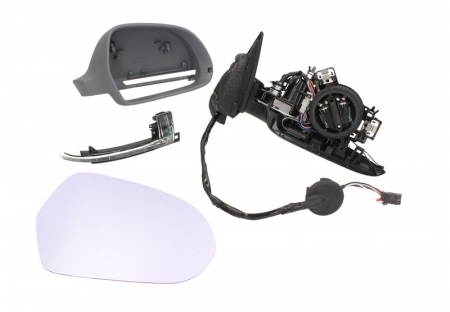 Oglinzi auto - Oglinda dreapta electrica incalzita, grunduita, pliabila electric AUDI A3 intre 2008-2012