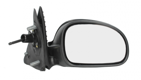 Oglinzi auto - Oglinda dreapta PEUGEOT 406 intre 1995-1999 manuala, convex, albastru, cu carcasa