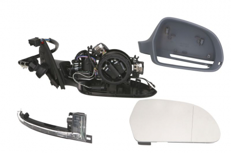 Caroserie - Oglinda laterala Dreapta electrica, asferice, incalzita, crom, pliabil electric potrivit AUDI A4 ALLROAD B8, A4 B8
