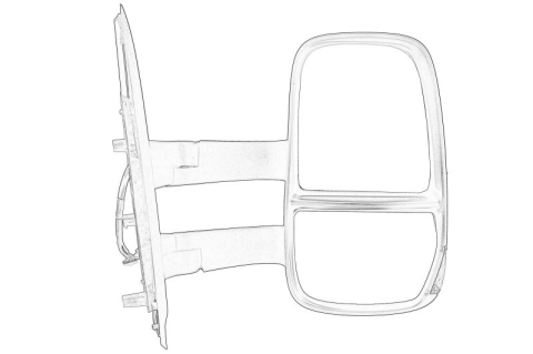 Caroserie - Oglinda laterala Dreapta potrivit IVECO DAILY VI 03.14-