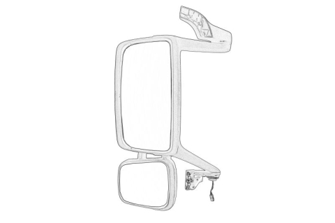 Caroserie - Oglinda laterala Stanga, incalzita, electric potrivit VOLVO FH II 01.12-