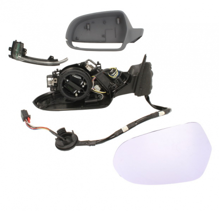 Oglinzi auto - Oglinda stanga electrica, asferic, incalzita, grunduita, pliabila electric AUDI A3 intre 2008-2012