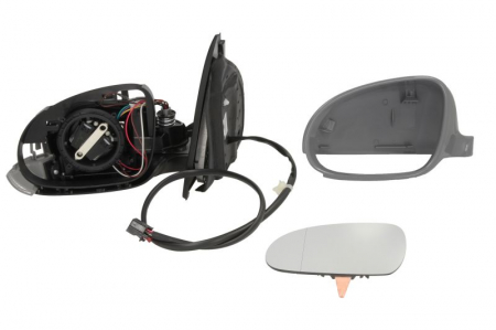 Oglinzi auto - Oglinda stanga electrica, asferic, incalzita, grunduita, pliabila electric VW GOLF intre 2003-2009