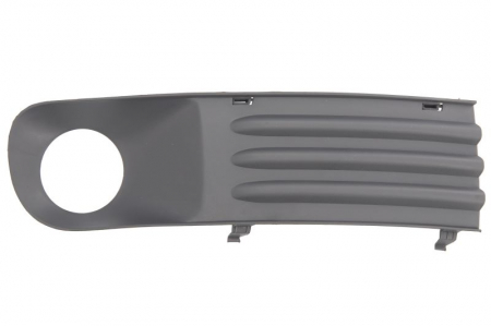 Ornament bara Fata Dreapta (cu gauri pentru lampa de ceata, plastic, gri) potrivit VW MULTIVAN T5, TRANSPORTER T5 11.03-08.15 09.09-04.15 [1]