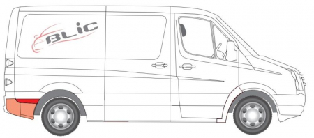 Panou lateral Dreapta (partea din spate) potrivit MERCEDES SPRINTER 3,5-T (B906), SPRINTER 3-T (B906), SPRINTER 4,6-T (B906), SPRINTER 5-T (B906) -10.13 [1]
