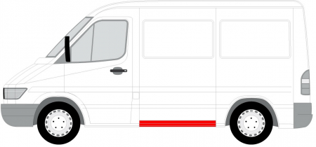 Panou lateral partea stanga inferioara, lungime 20cm MERCEDES SPRINTER; VW LT intre 1995-2006 [2]