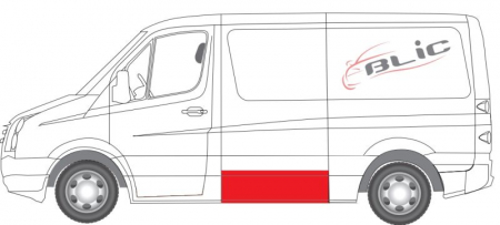 Panou lateral partea stanga inferioara, lungime 40cm MERCEDES SPRINTER 3,5-T 906, SPRINTER 3-T 906, SPRINTER 4,6-T 906, SPRINTER 5-T 906; VW CRAFTER 30-35, CRAFTER 30-50 dupa 2006 [1]