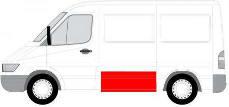 Panou lateral partea stanga inferioara, lungime 80cm MERCEDES SPRINTER; VW LT intre 1995-2006 [1]