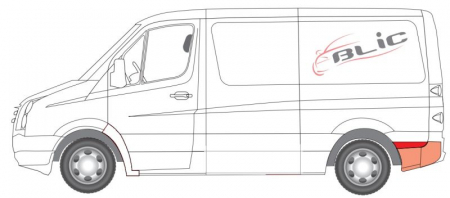 Panou lateral Stanga (partea din spate) potrivit MERCEDES SPRINTER 3,5-T (B906), SPRINTER 3-T (B906), SPRINTER 4,6-T (B906), SPRINTER 5-T (B906) -10.13 [2]