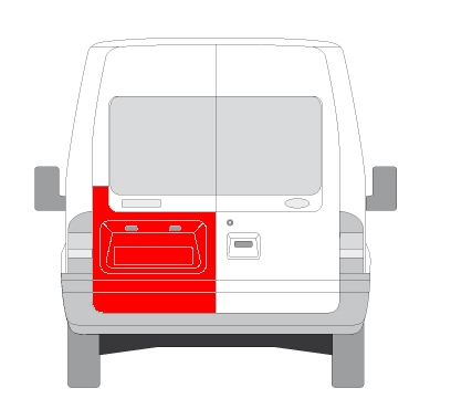 Panou pentru reparatie Usa spate stanga partea inferioara pana la geam FORD TRANSIT intre 2000-2013 [1]