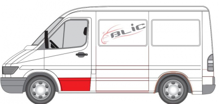 Panou reparatie usa Fata Stanga (strat, partea inferioara, inaltime 310mm) potrivit MERCEDES SPRINTER 2-T (B901, B902), SPRINTER 3-T (B903), SPRINTER 4-T (B904) 02.95-05.06 [1]