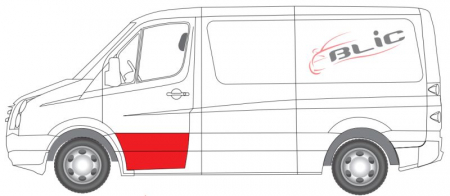 Panou reparatie usa Fata Stanga (strat, partea inferioara, inaltime 390mm) potrivit MERCEDES SPRINTER 3,5-T (B906), SPRINTER 3-T (B906), SPRINTER 4,6-T (B906), SPRINTER 5-T (B906) 06.06- [1]