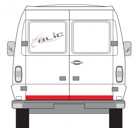 Panou reparatie usa Spate Dreapta/Stanga (strat, partea inferioara, inaltime 140mm) potrivit MERCEDES SPRINTER 2-T (B901, B902), SPRINTER 3-T (B903), SPRINTER 4-T (B904) 02.95-05.06 [2]