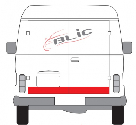 Panou reparatie usa Spate Dreapta/Stanga (strat, partea inferioara, inaltime 250mm) potrivit VW LT 28-35 I, LT 40-55 I 04.75-06.96 [1]