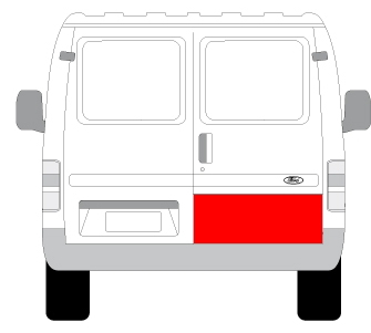 Panou reparatie usa Spate Dreapta (strat, partea inferioara, pentru groove) potrivit FORD TRANSIT, TRANSIT TOURNEO 12.86-03.00 [1]