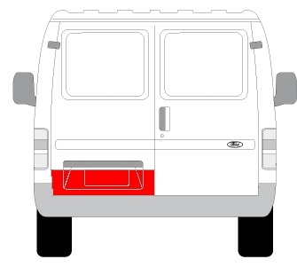 Panou reparatie usa Spate Stanga (strat, partea inferioara, inaltime 200mm) potrivit FORD TRANSIT, TRANSIT TOURNEO 12.86-03.00 [1]