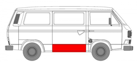 Panou reparatie usa Spate/Usa culisanta Dreapta/Stanga (Panou de reparatii) potrivit VW TRANSPORTER T3 05.79-07.92 [1]