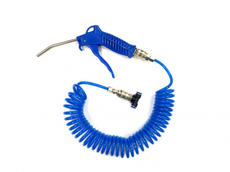 Echipamente pentru atelier - Pistol cu ​​aer, dimensiune admisie: 5,5 mm, lungime duză: 95 mm, (pentru cabina șoferului; kit cu furtun 6 mm și supapă)