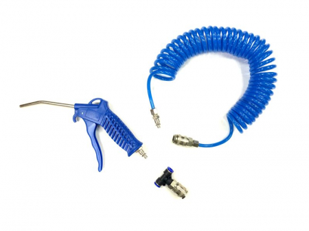 Echipamente pentru atelier - Pistol cu ​​aer, dimensiune admisie: 5,5 mm, lungime duză: 95 mm, (pentru cabina șoferului; kit cu furtun 8 mm și supapă)