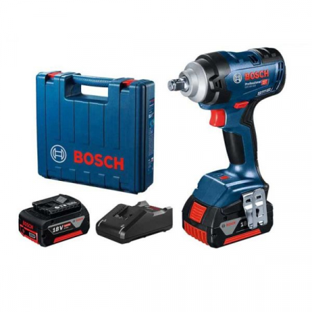 Echipamente - Pistol pneumatic, alimentare: acumulator GDS 18V-400, patrat exterior 1/2, cuplu maxim: 600Nm, 18V 2 x 5Ah, impachetare: valiză, baterie inclusă, incarcator inclus