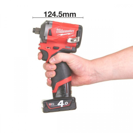Pistol pneumatic pe baterii M12 FIWF12-422X, patrat exterior 1/2, cuplu maxim: 339Nm, 12V 2 x 2 / 4Ah, impachetare: valiză  [3]