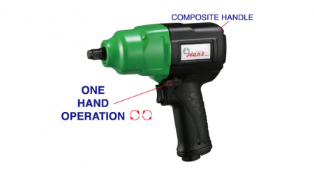 Scule pneumatice - Pistol pneumatica de impact 1/2" cuplu Max 1085 Nm, 8000 rpm Greutate 2,3 kg