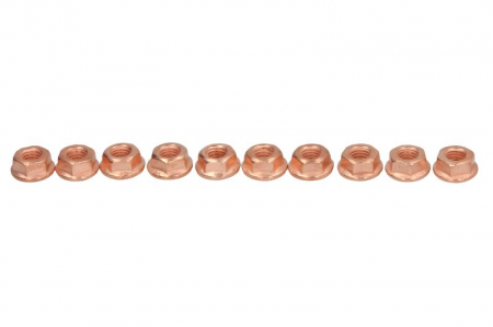 Set montaj esapament - Piulita galerie evacuare (nut, M6, 10pcs.) potrivit CITROEN C4 II, C5 III, DS4; PEUGEOT 207, 3008, 308, 308 I, 407, PARTNER TEPEE, RCZ 1.6-2.0DH 03.04-