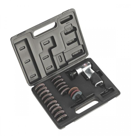 Pneumatice - Polizor pneumatic mini cu accesorii, 35 buc, Sealey