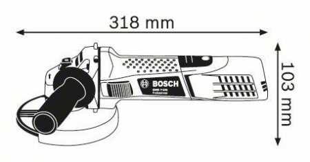 Polizor unghiular GWS 7-125 PROFESSIONAL, putere nominala: 720W, tensiune:230V, diametru disc: 125mm [1]