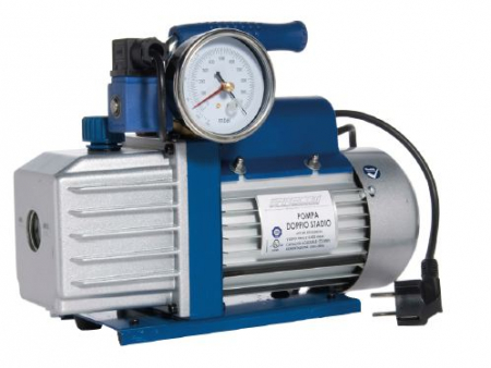 Service AC - Pompă de vid autonomă (în două trepte) cu o capacitate de 70 l/min cu o supapă solenoidală și un manometru