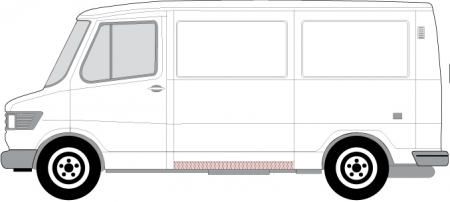 Prag auto Dreapta (Armare laterala; lung, partea interioara) potrivit MERCEDES T1 (601), T1 (601, 611), T1 (602), T1 (B601), T1 (B602), T1/TN -02.96 [2]