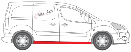 Prag auto Dreapta potrivit CITROEN BERLINGO, BERLINGO MULTISPACE, BERLINGO/MINIVAN; PEUGEOT PARTNER, PARTNER TEPEE, PARTNER/MINIVAN [1]