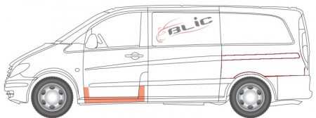 Prag auto Fata Stanga inalt potrivit MERCEDES VIANO W639, VITO / MIXTO W639, VITO W639 [1]