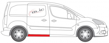 Prag usa culisanta dreapta lungime 100cm CITROEN BERLINGO; PEUGEOT PARTNER, PARTNER TEPEE dupa 2008 [1]
