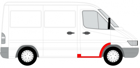 Prag usa fata dreapta reparatie arc aripa si otelp MERCEDES SPRINTER; VW LT intre 1995-2006 [2]