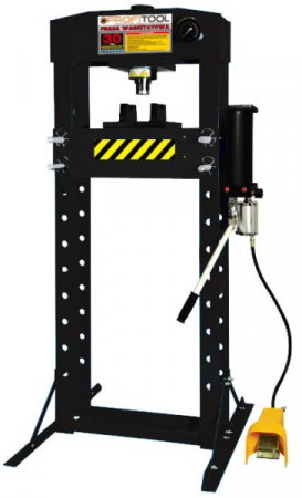 Echipamente - Presa hidraulica, incarcatura: 30 t, structura sudata, cilindru miscator, cursa cilindru: 150 mm, MANOMETER