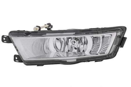 Piese Auto - Proiector ceata Stanga (H8/LED, cromat; cu lumini de zi) potrivit SKODA RAPID 07.12-12.18