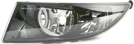 Piese Auto - Proiector ceata Stanga (H8/P21W, cu lumini de zi; model RS / Scout; negru) potrivit SKODA FABIA II, ROOMSTER, ROOMSTER PRAKTIK 07.06-05.15