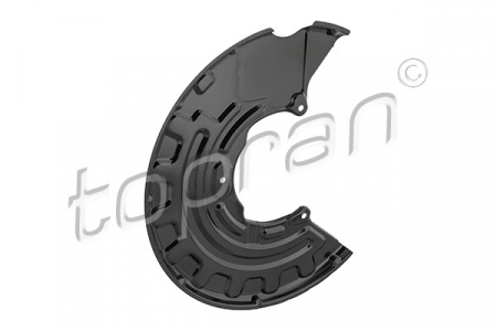 Franare - Protectie stropire disc frana Fata Dreapta diametru 312/340/345mm potrivit AUDI A3, TT; SEAT LEON; SKODA SUPERB II; VW CC B7, EOS, GOLF V, GOLF VI, JETTA III, PASSAT B6 1.2-3.6 05.03-11.17