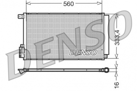 Radiator AC condensator cu uscator potrivit ALFA ROMEO MITO; FIAT DOBLO, DOBLO CARGO 1.4/1.4CNG 08.08- [2]