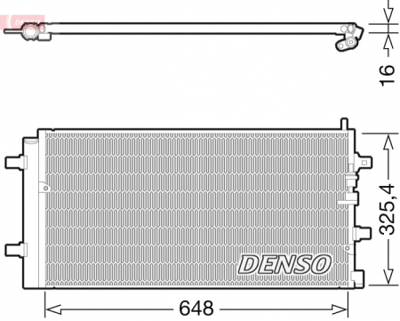 Radiator clima AC - Radiator AC condensator cu uscator potrivit AUDI A6 C5, ALLROAD C5 1.9D/2.5D 04.97-08.05